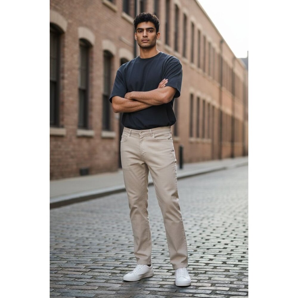 Cesare Attolini Light Beige Chino Pants Size 38. New With Tags. Made In Italy